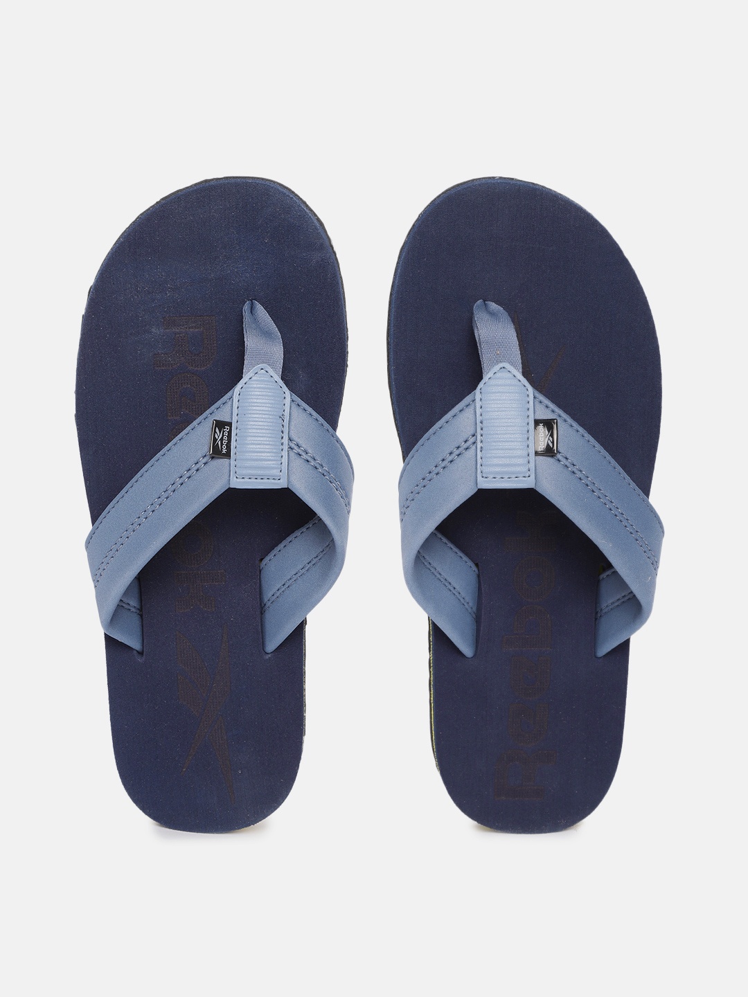 

Reebok Men Blue Brand Logo Print Ridge Thong Flip-Flops