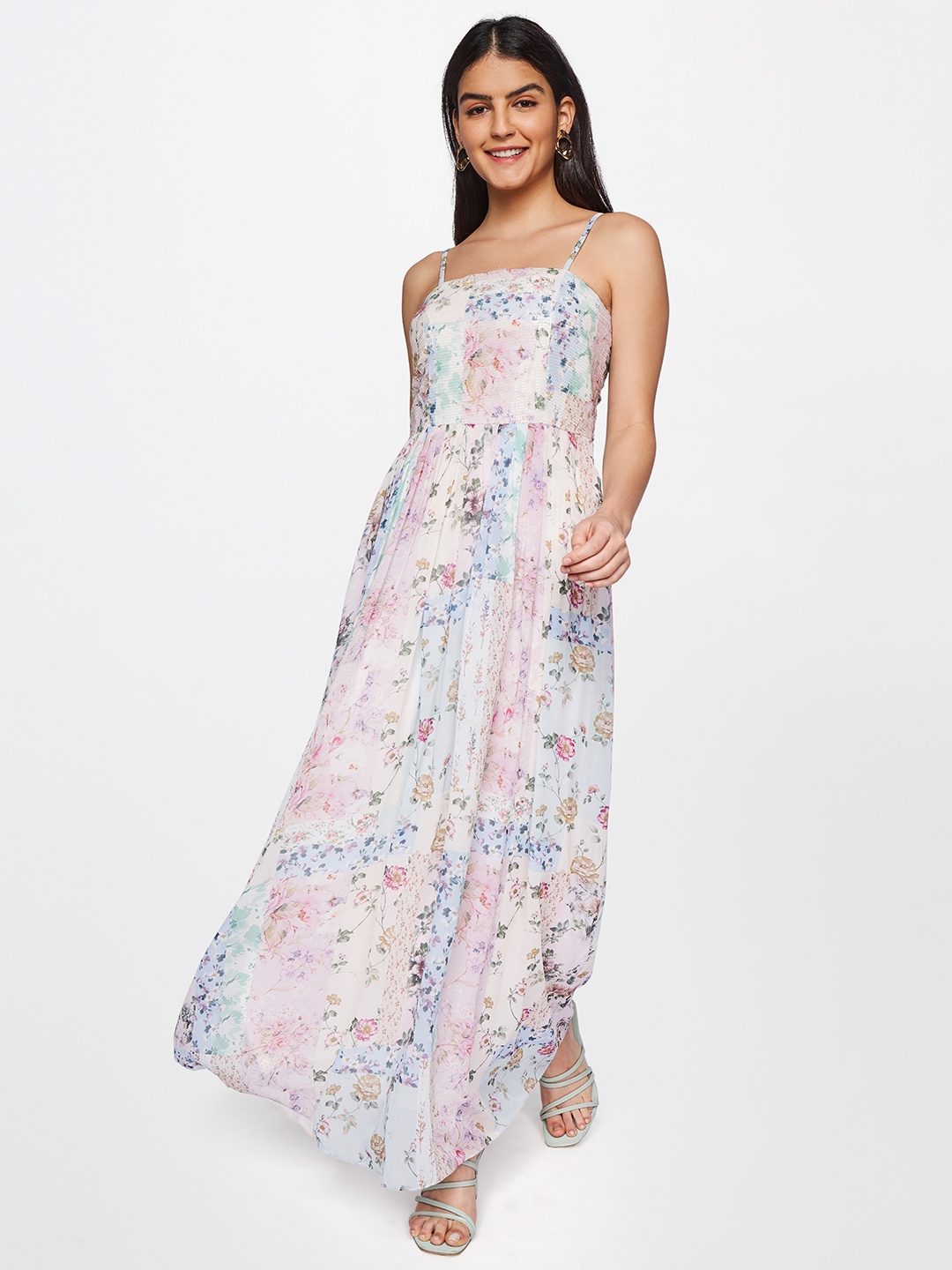 

AND Multicoloured Floral Maxi Dress, Multi
