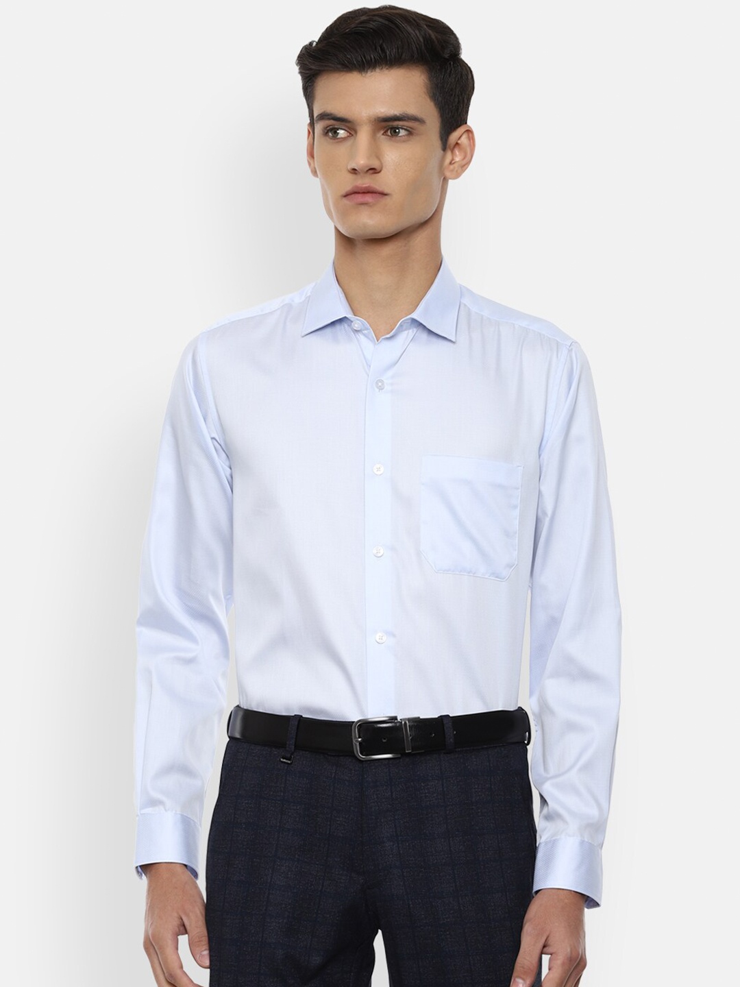 

Louis Philippe Men Blue Slim Fit Formal Shirt