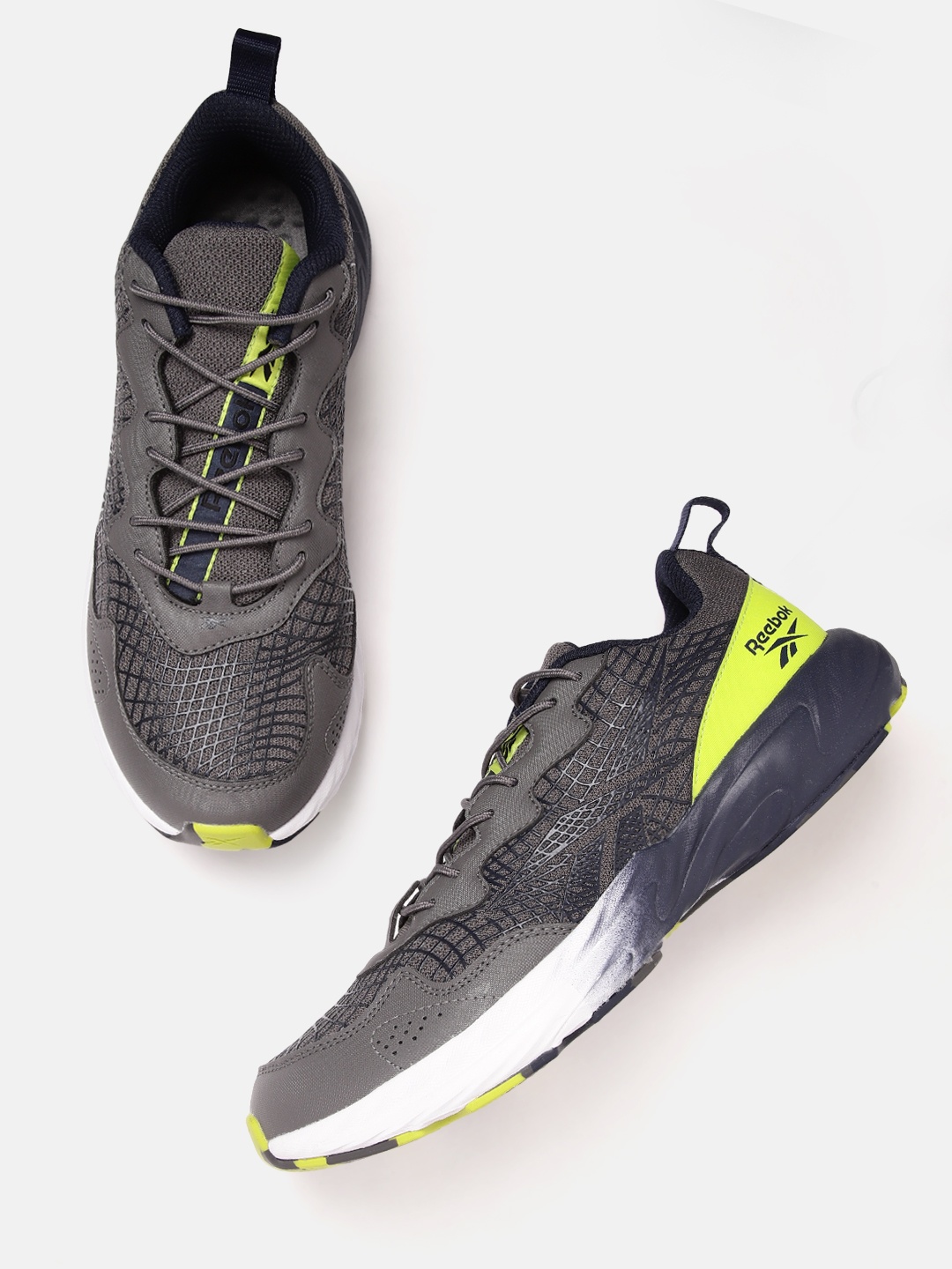 

Reebok Men Woven Design Edge Runner Shoes, Grey