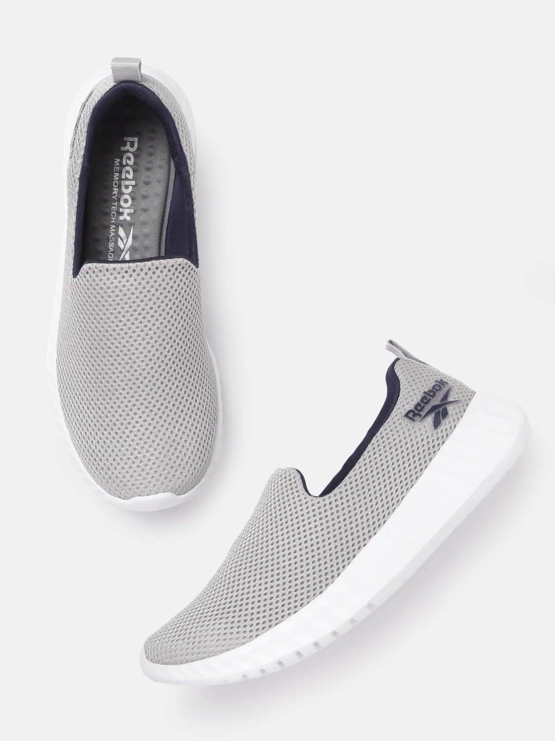 

Reebok Men Grey Woven Design Walking Inbound Slip-Ons
