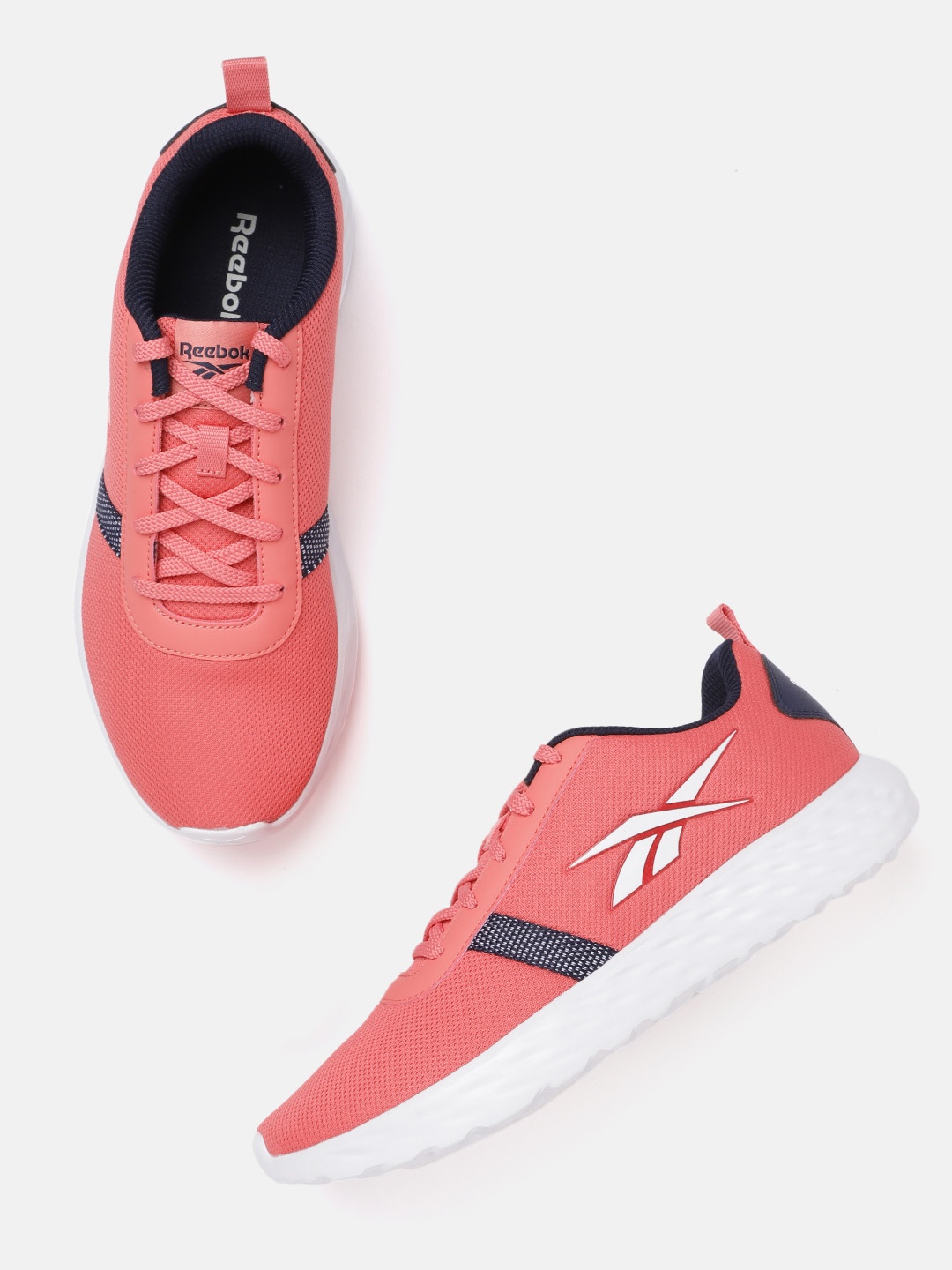 

Reebok Women Peach-Coloured Woven Design Energy 2.0 Running Shoes