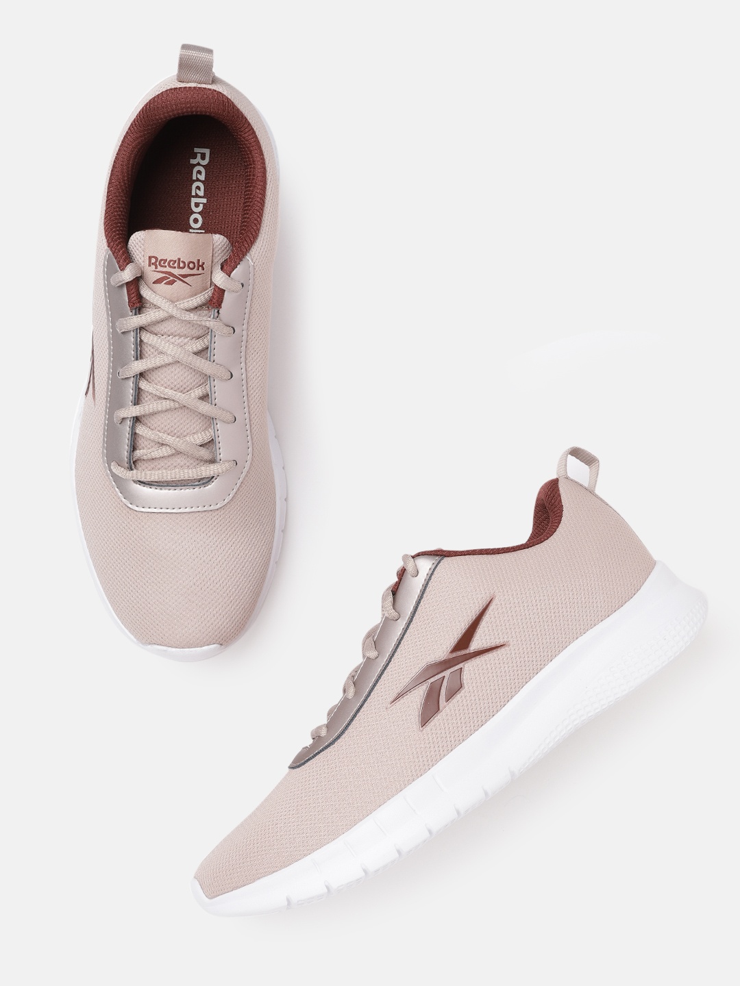 

Reebok Women Peach-Coloured Woven Design Stride Running Shoes