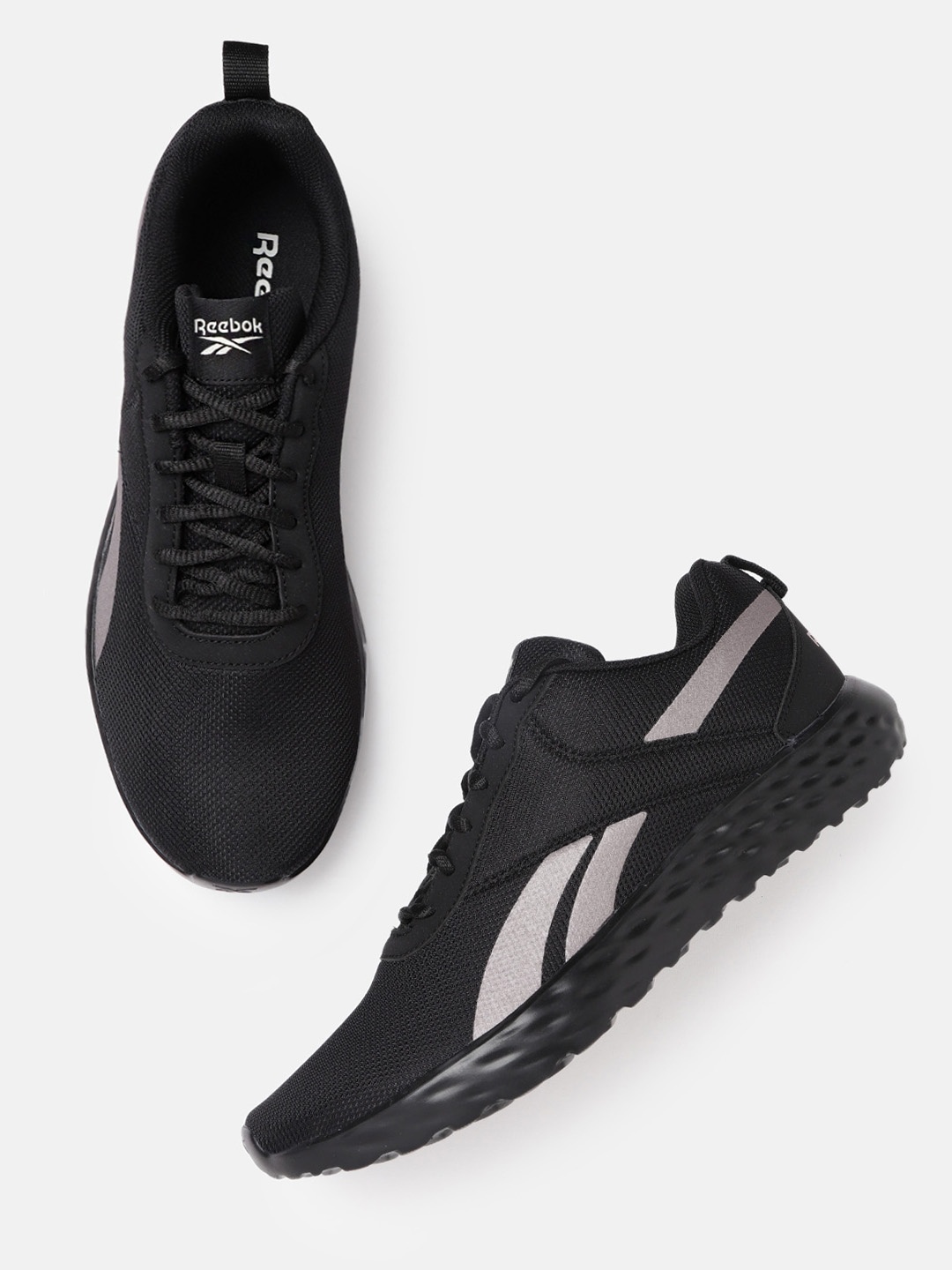 

Reebok Men Black Woven Design Energy Streak Running Shoes