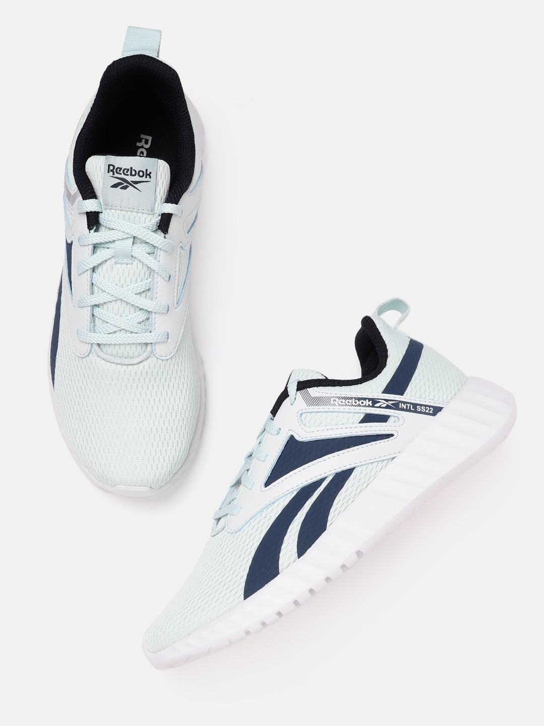 

Reebok Women Blue & White Woven Design Astrofoam Conor Running Shoes