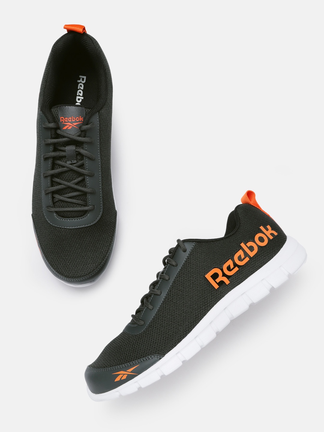 

Reebok Men Black Woven Design Inspire Sneakers