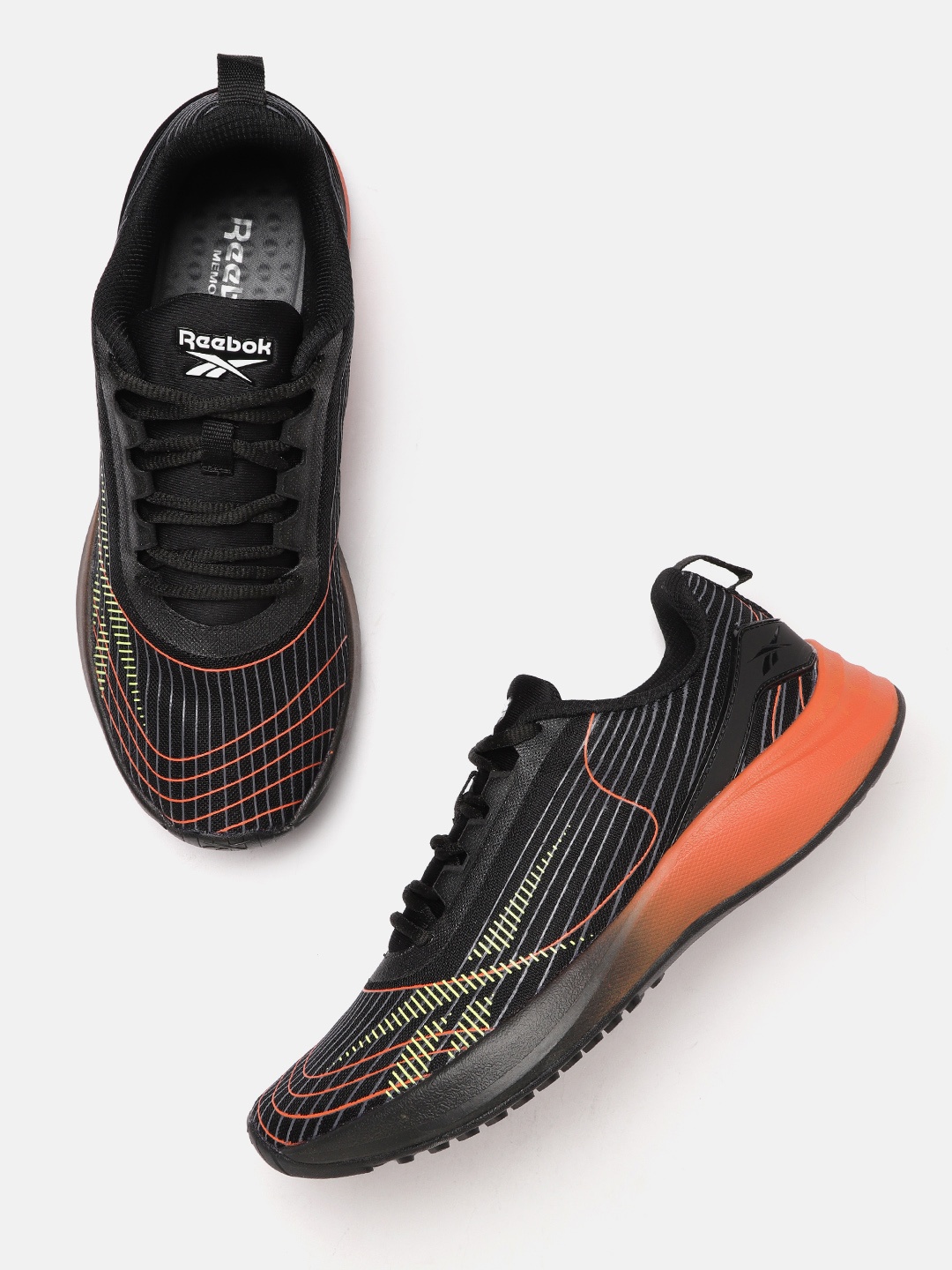 

Reebok Men Woven Design Pursuit Runner Shoes, Black