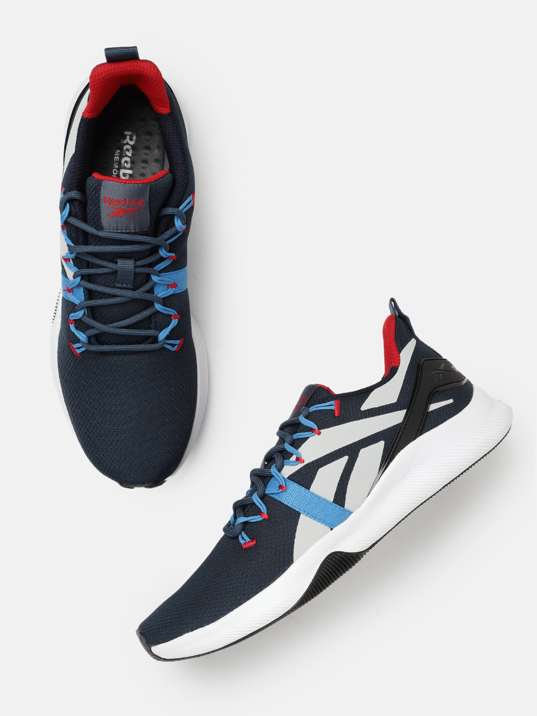 

Reebok Men Navy Blue Woven Design Epsilon Running Shoes