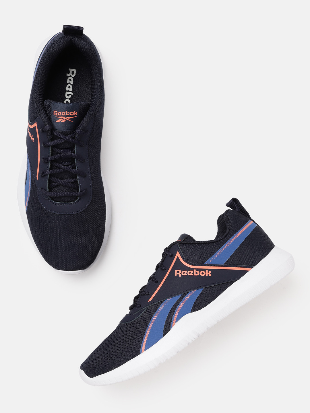

Reebok Men Navy Blue Woven Design Austin 2.0 Running Shoes