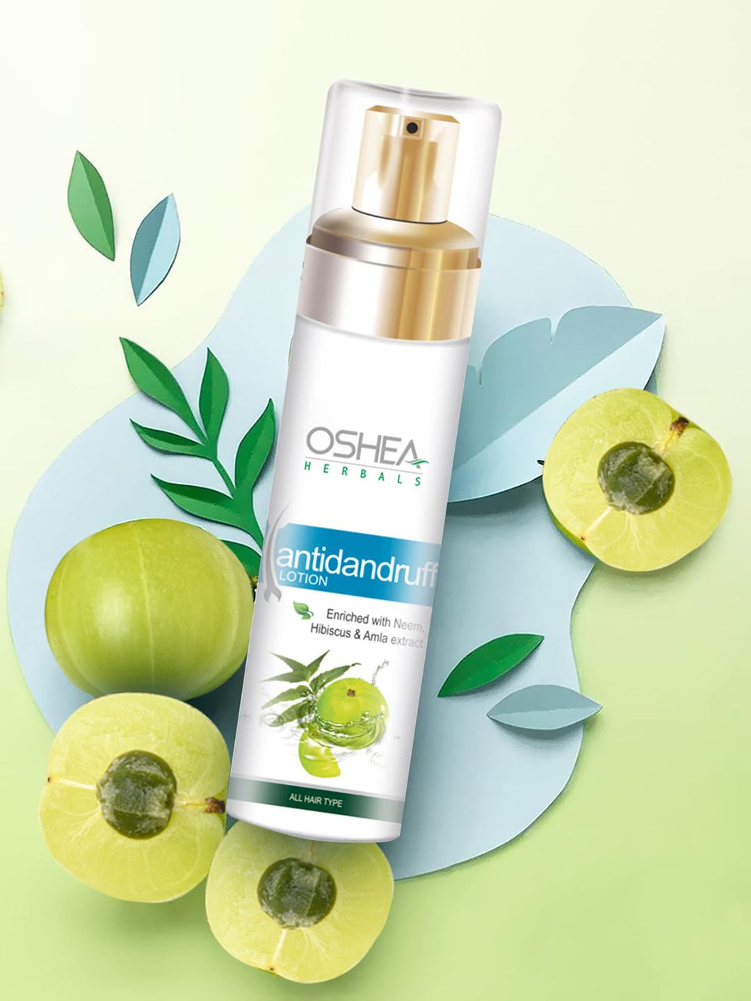 

Oshea Herbals Pack Of 2 Neem, Hibiscus & Amla Extract Antidandruff Lotion - 50 ml, Multi