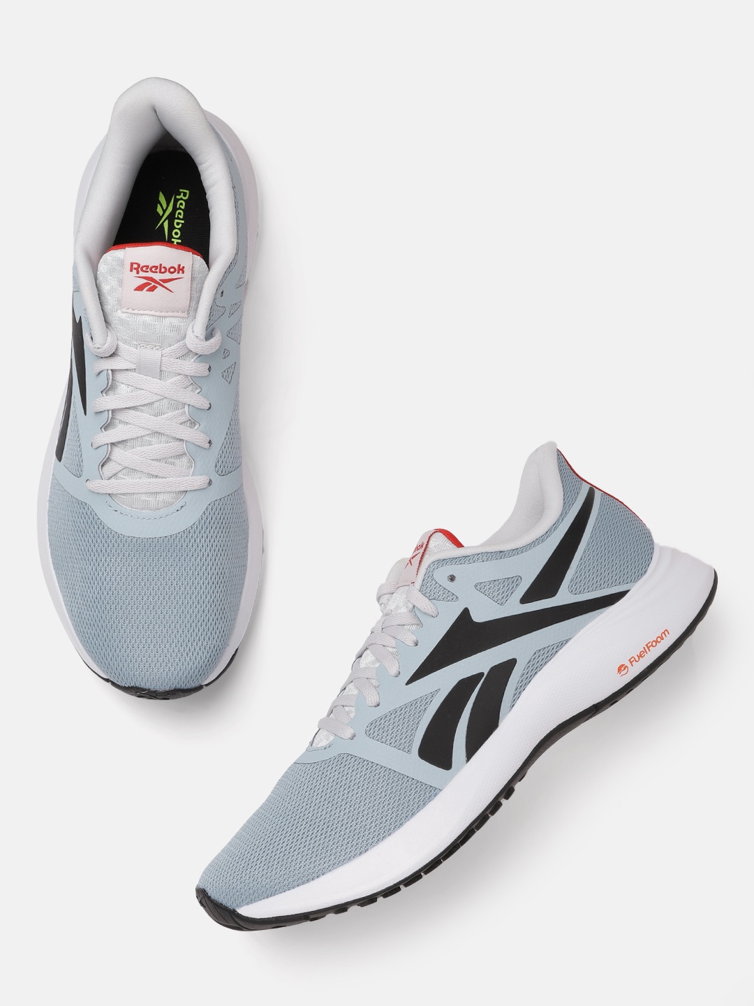 

Reebok Men Grey & Navy Blue Runner 5.0 Memory Foam Mesh Design Running Shoes