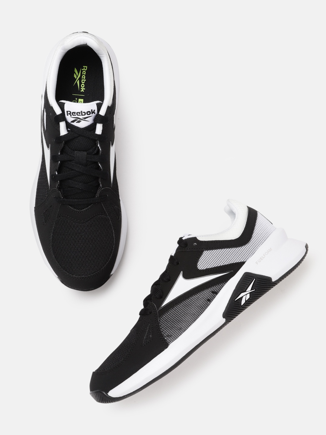 

Reebok Men Black & White Woven Design Advanced Training Shoes