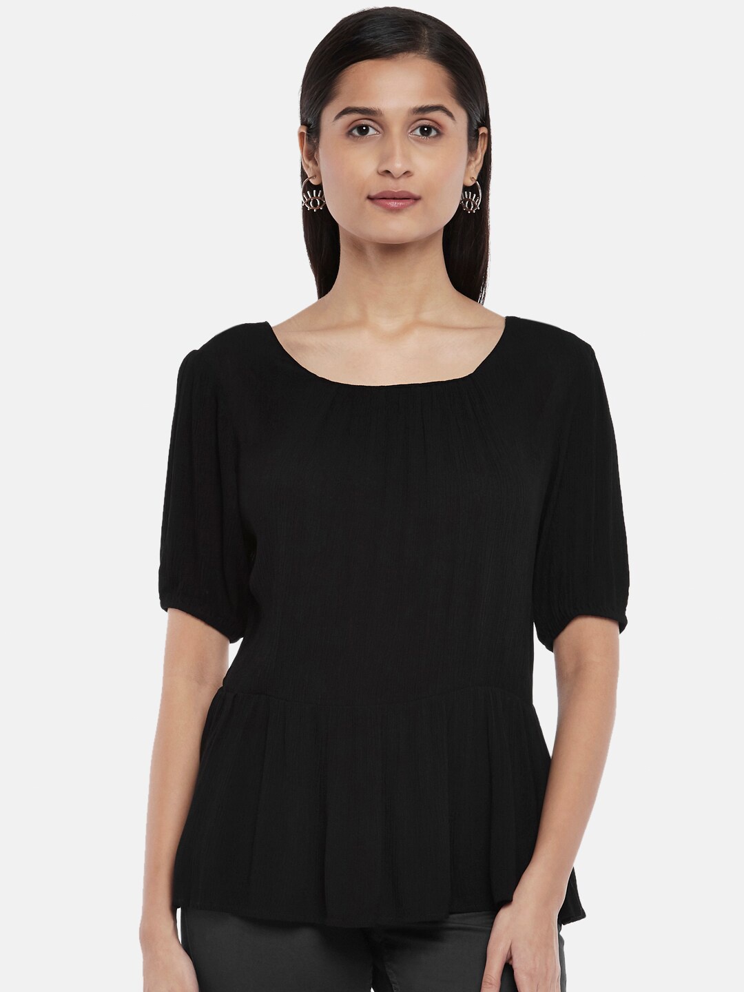 

Honey by Pantaloons Black Round Neck Top