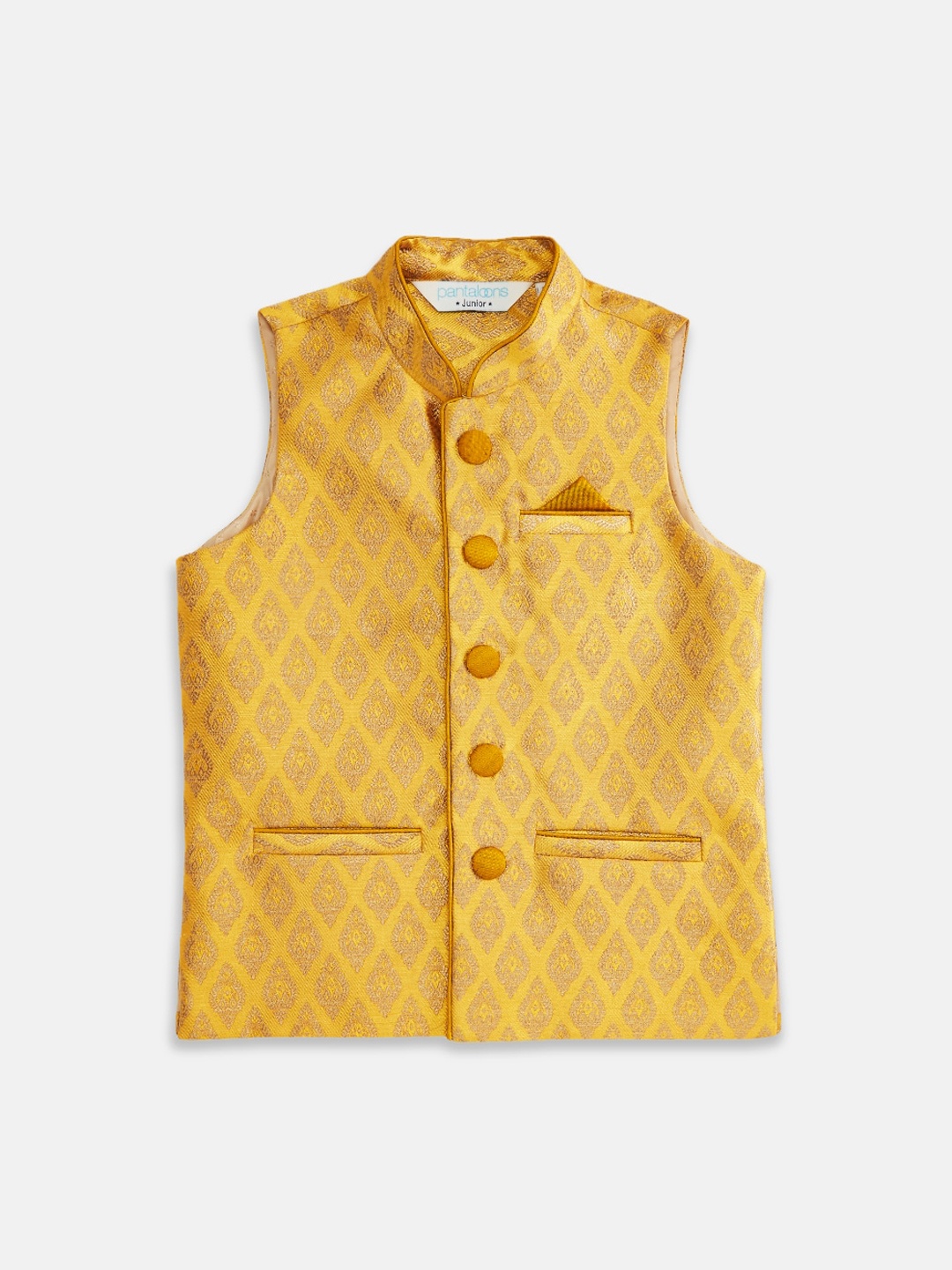 

indus route by Pantaloons Boys Mustard Waistcoat