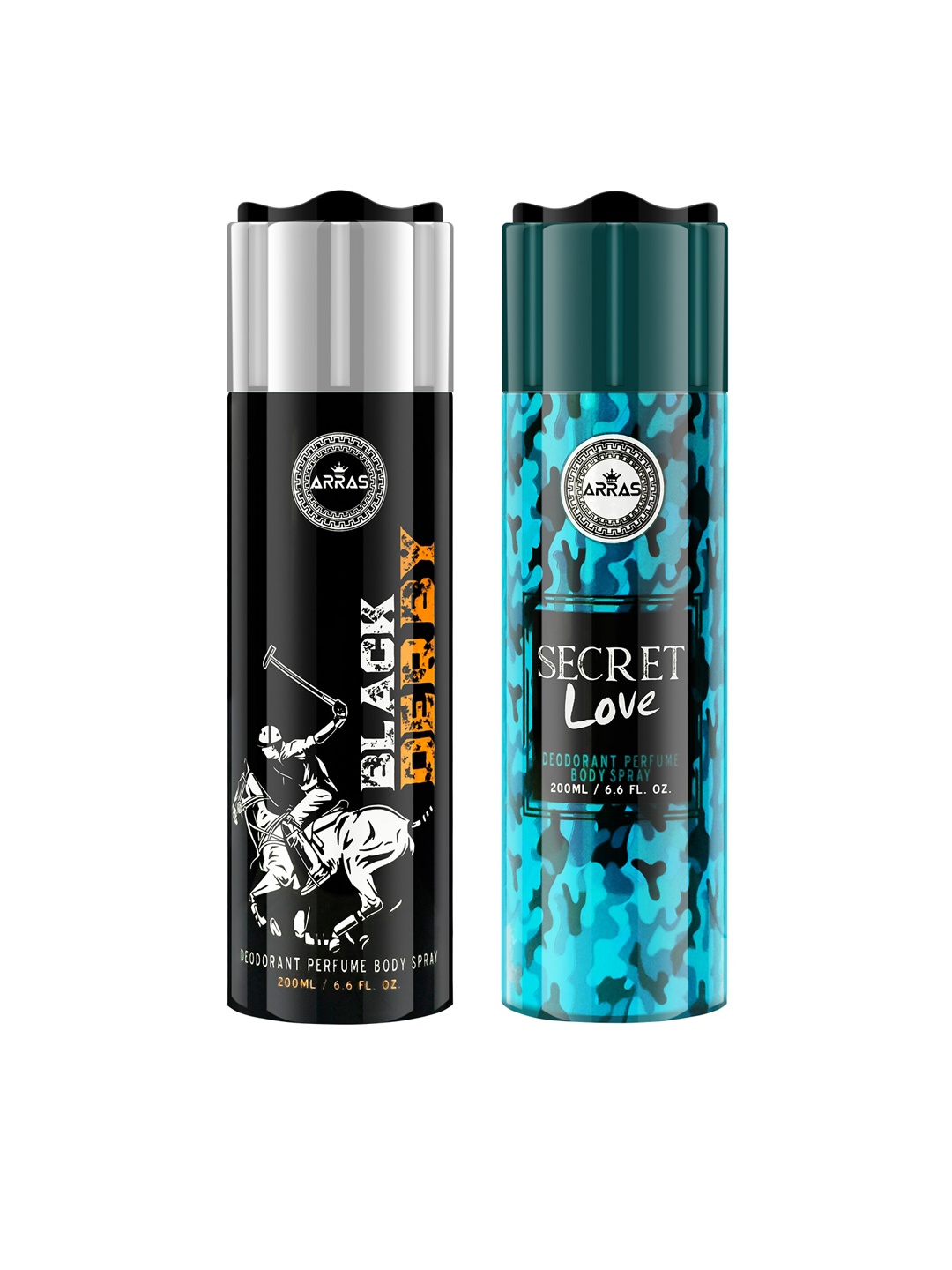 

Arras Set Of 2 Black Deodorant Body Spray - 200ml