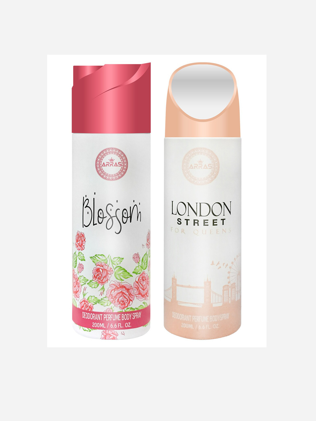 

Arras Set Of 2 Blossom & London Street Deodorant Body Sprays - 200ml Each, White