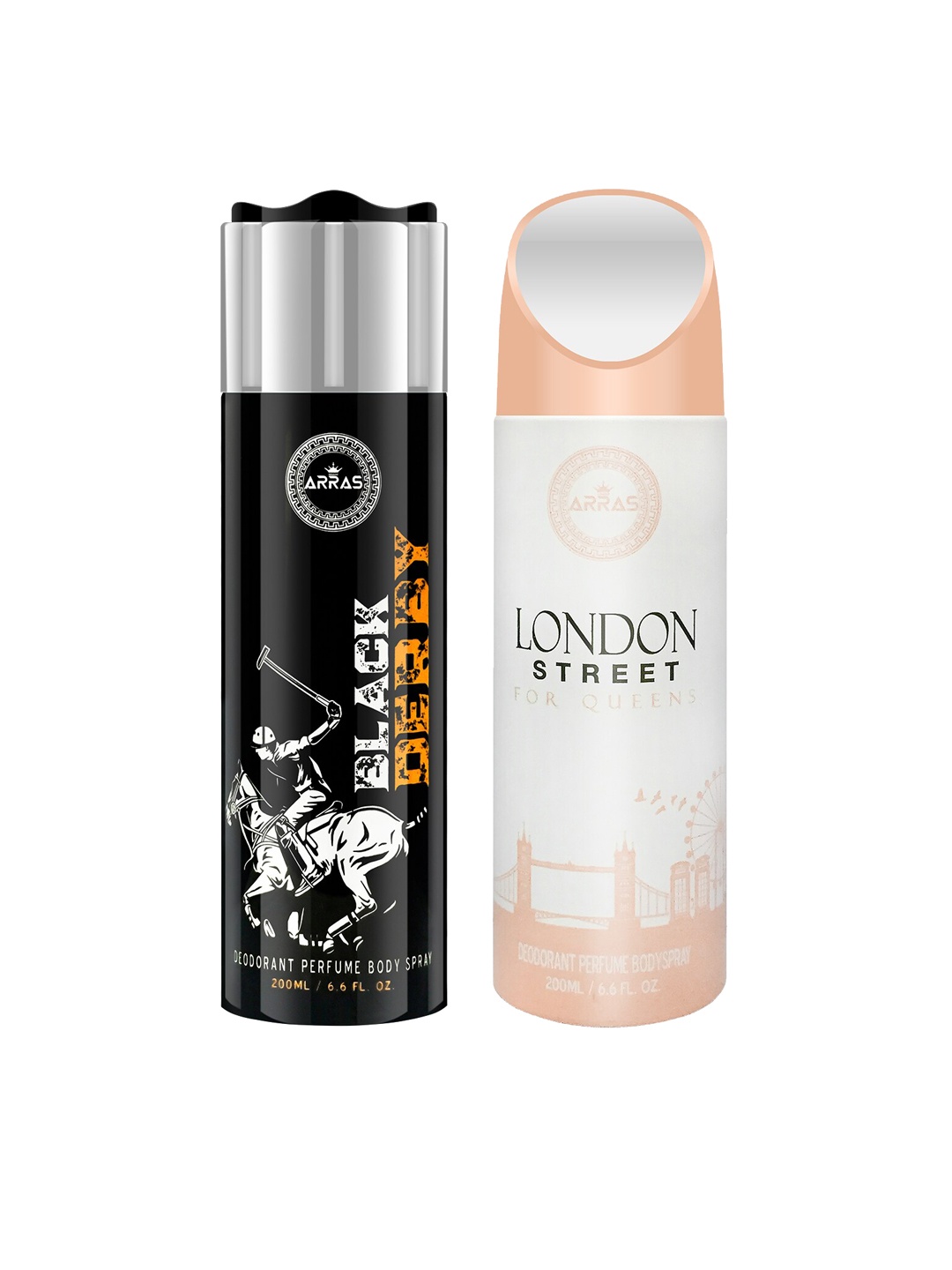 

Arras Set Of 2 Black Derbry & London Street Deodorant Body Sprays