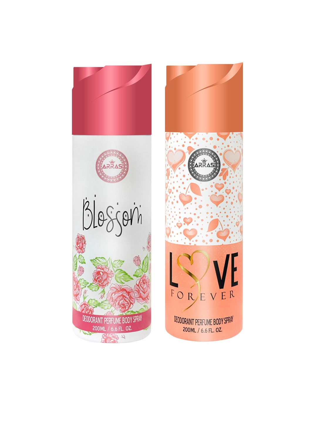 

Arras Unisex Set Of 2 Derby & Love Forever Deodorant Body Spray 200ml, White