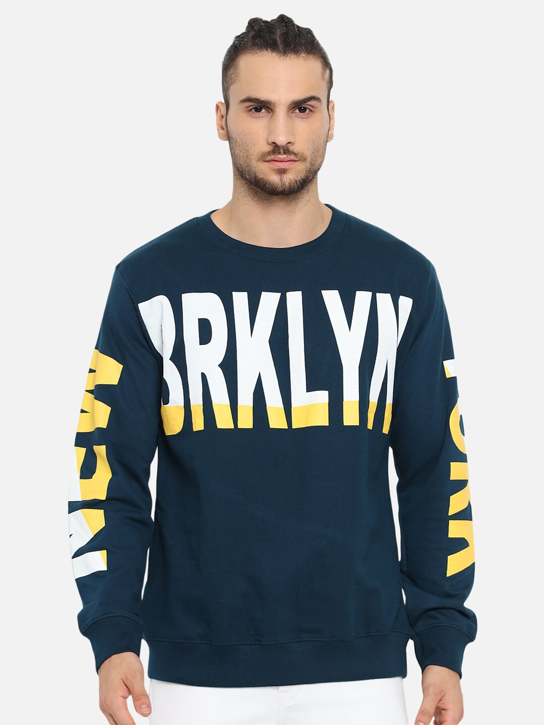

The Dry State Men Green Printed Sweatshirt