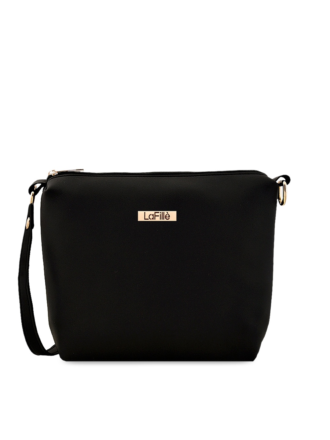 

LaFille Black PU Structured Sling Bag