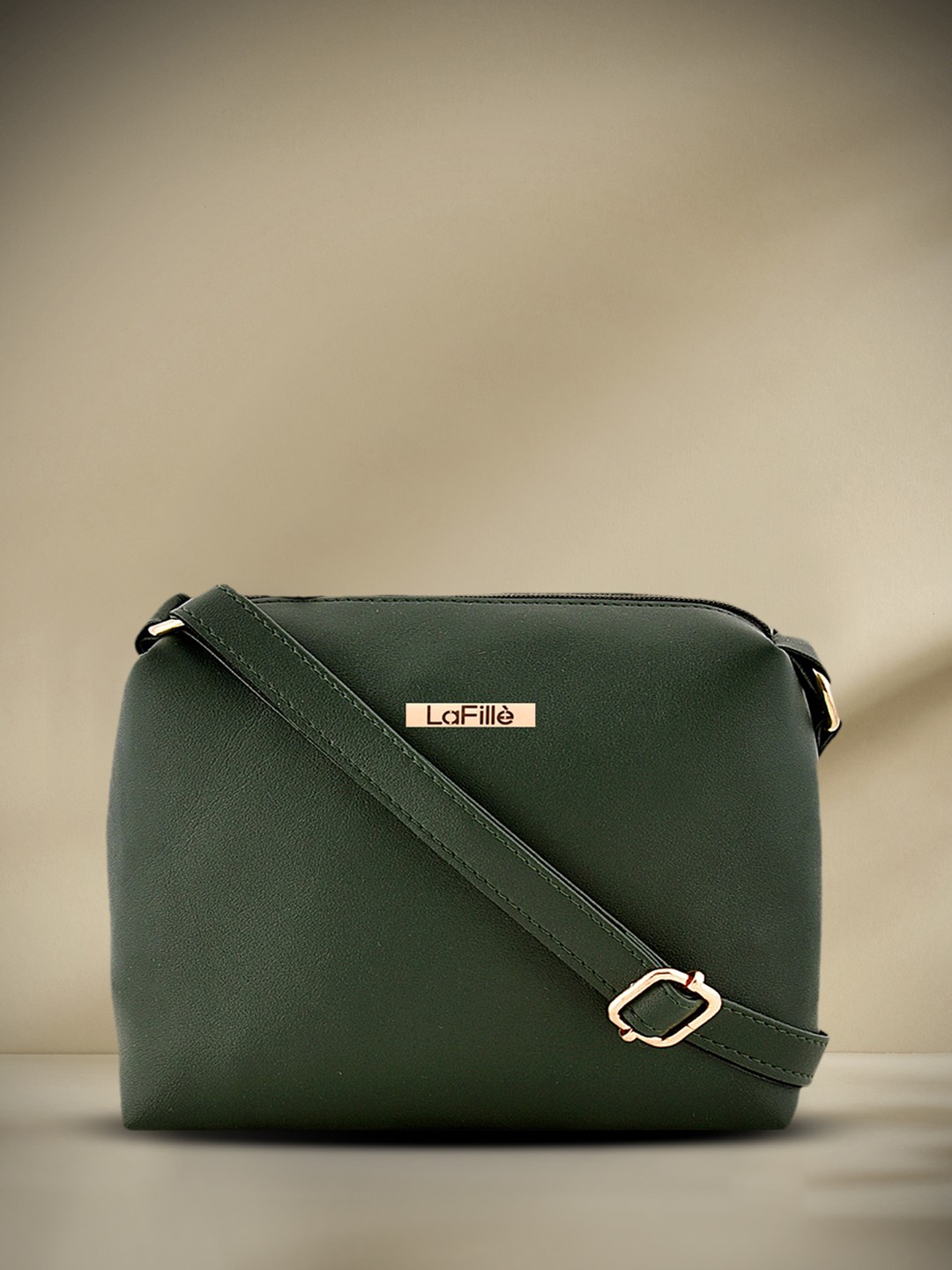 

LaFille Green PU Structured Sling Bag
