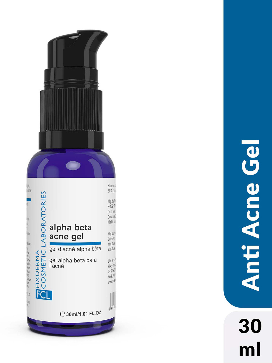 

FIXDERMA COSMETIC LABORATORIES Salicylic Acid + Glycolic Acid Alpha Beta Acne Gel - 30ml, White