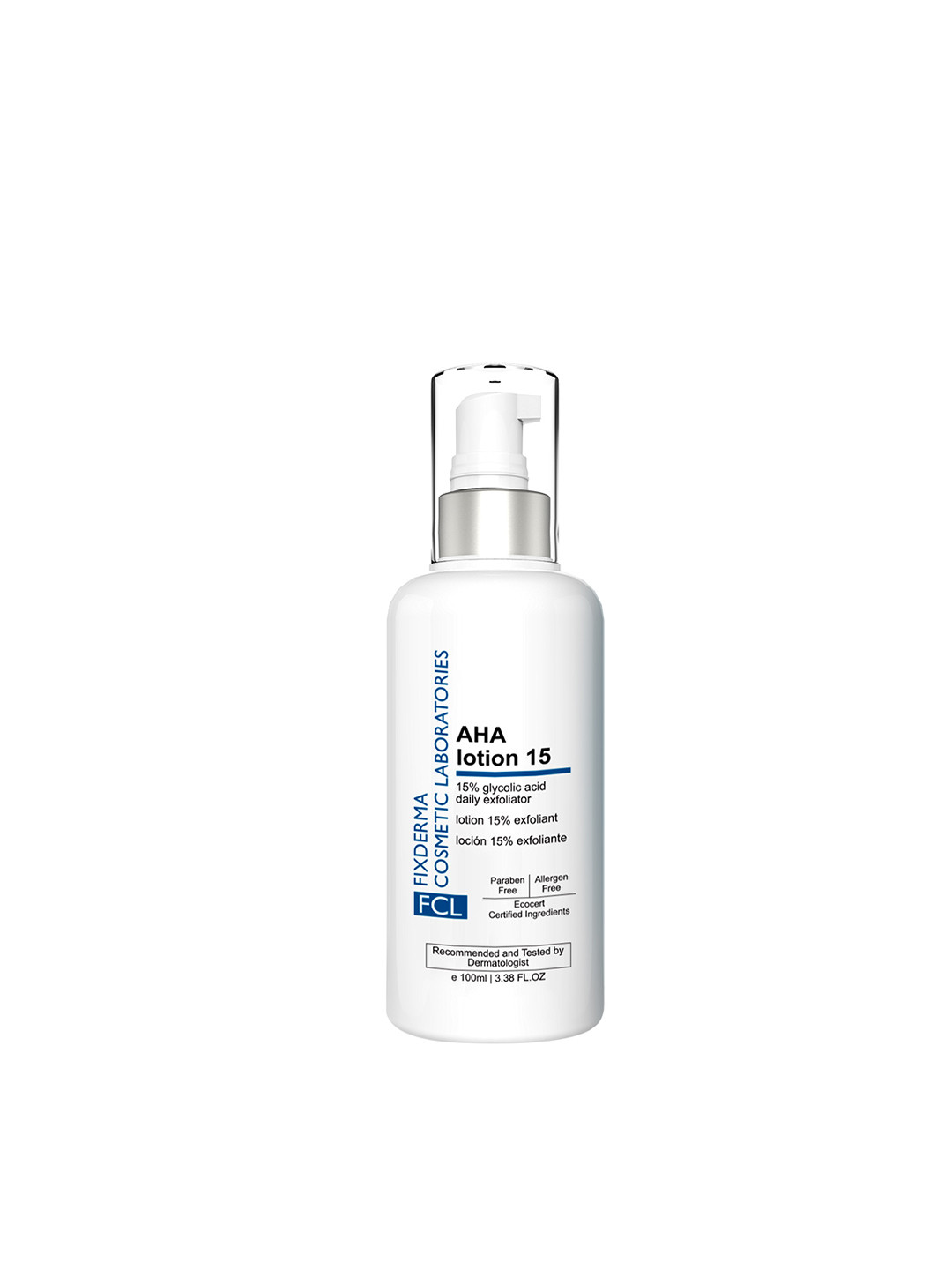 FIXDERMA FCL 15% Glycolic Acid AHA For Body & Face Exfoliating Lotion for Rough Skin-100ml