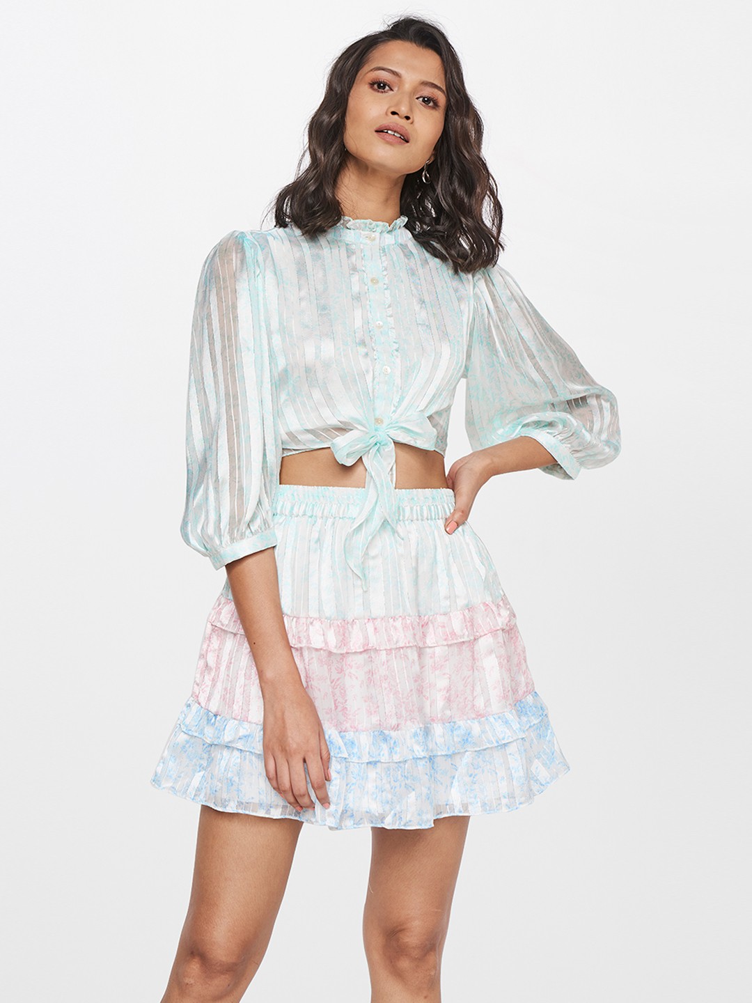 

AND Women Floral Print Co-ords, White