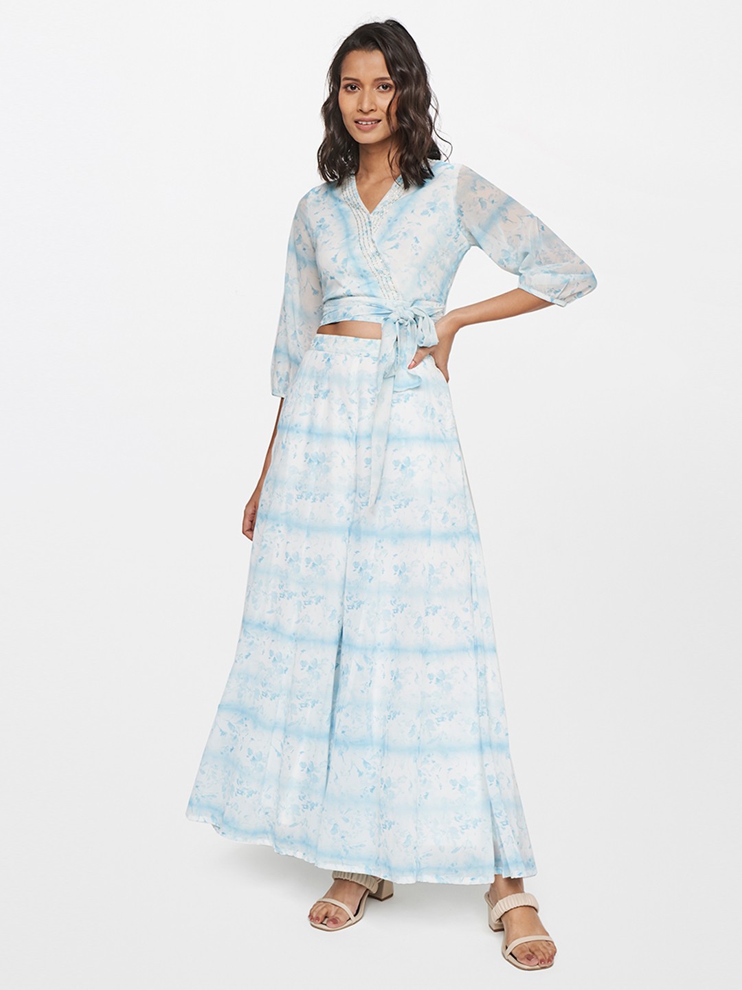 

AND Women Floral Print Co-ords, Blue