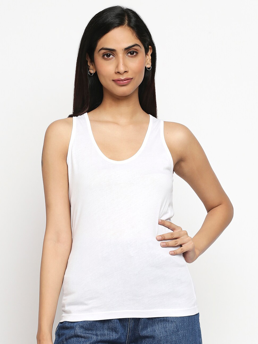 

effy White Organic Cotton Tank Top