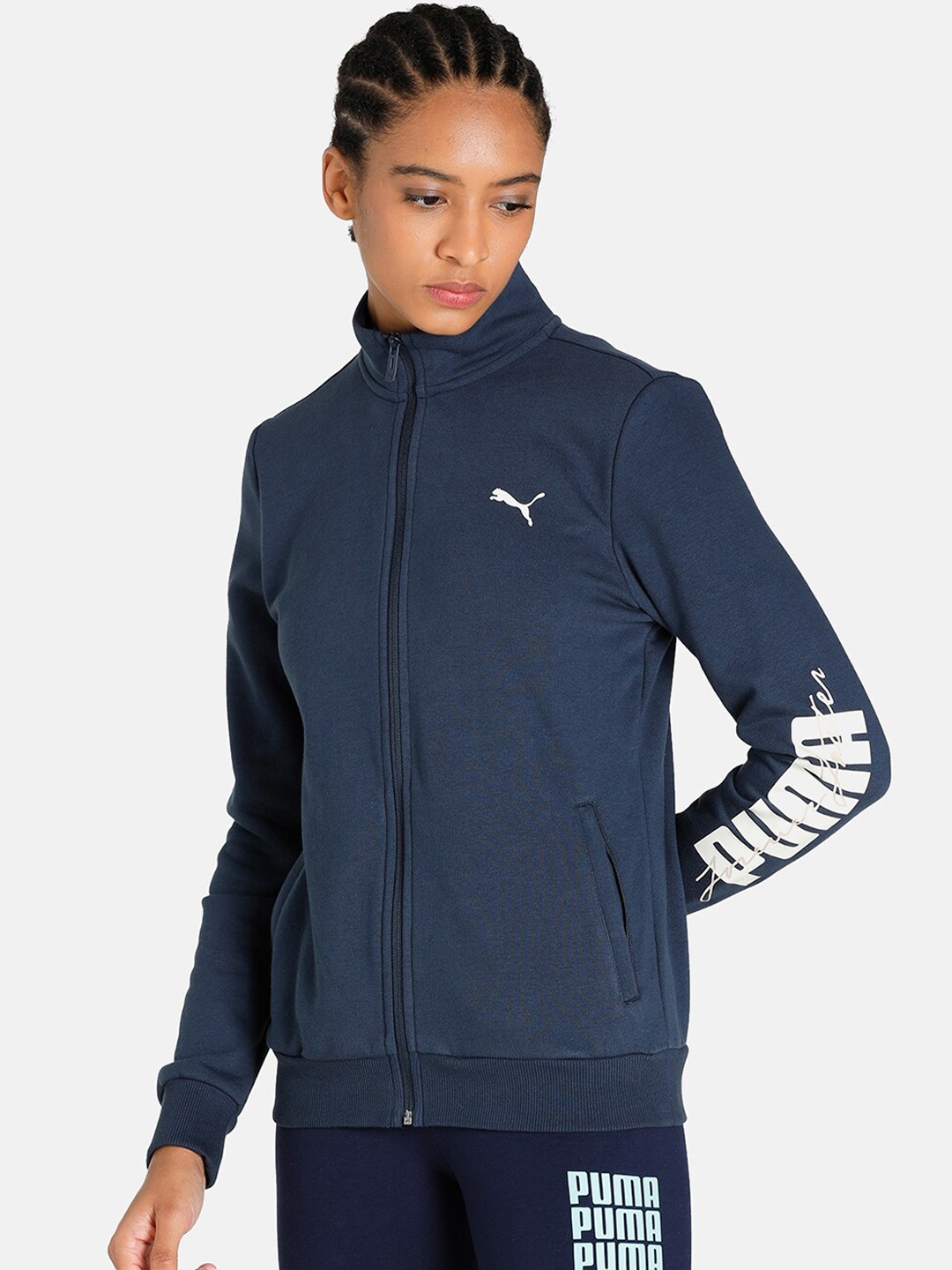 

Puma Women Regular Fit Cotton Sporty Jacket, Blue