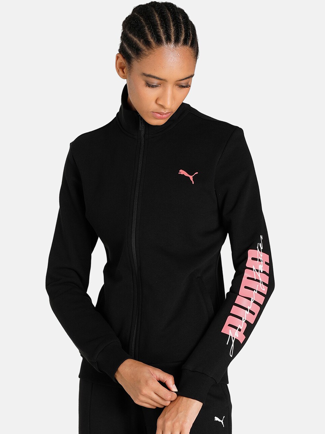 

Puma Women Regular Fit Graphic Jacket, Black