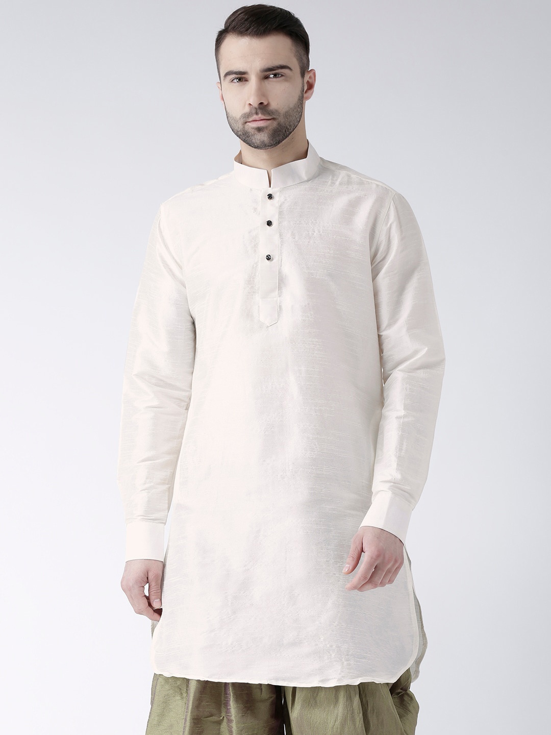 

DEYANN Men Off White Thread Work Kurta