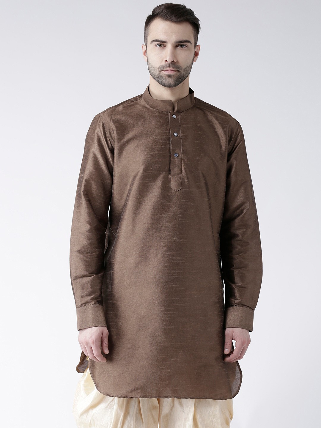 

DEYANN Men Brown Kurta