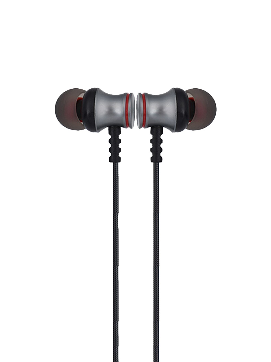

SWISS MILITARY Grey & Black Treebo 61 Wired Earphones with Enhanced Bass and Mic