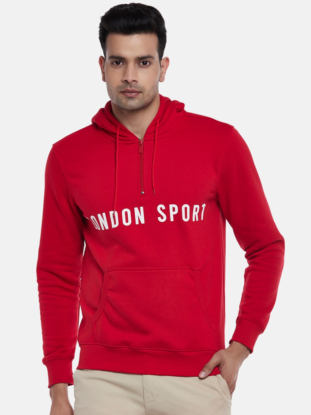 

BYFORD by Pantaloons Men Red Printed Sweatshirt