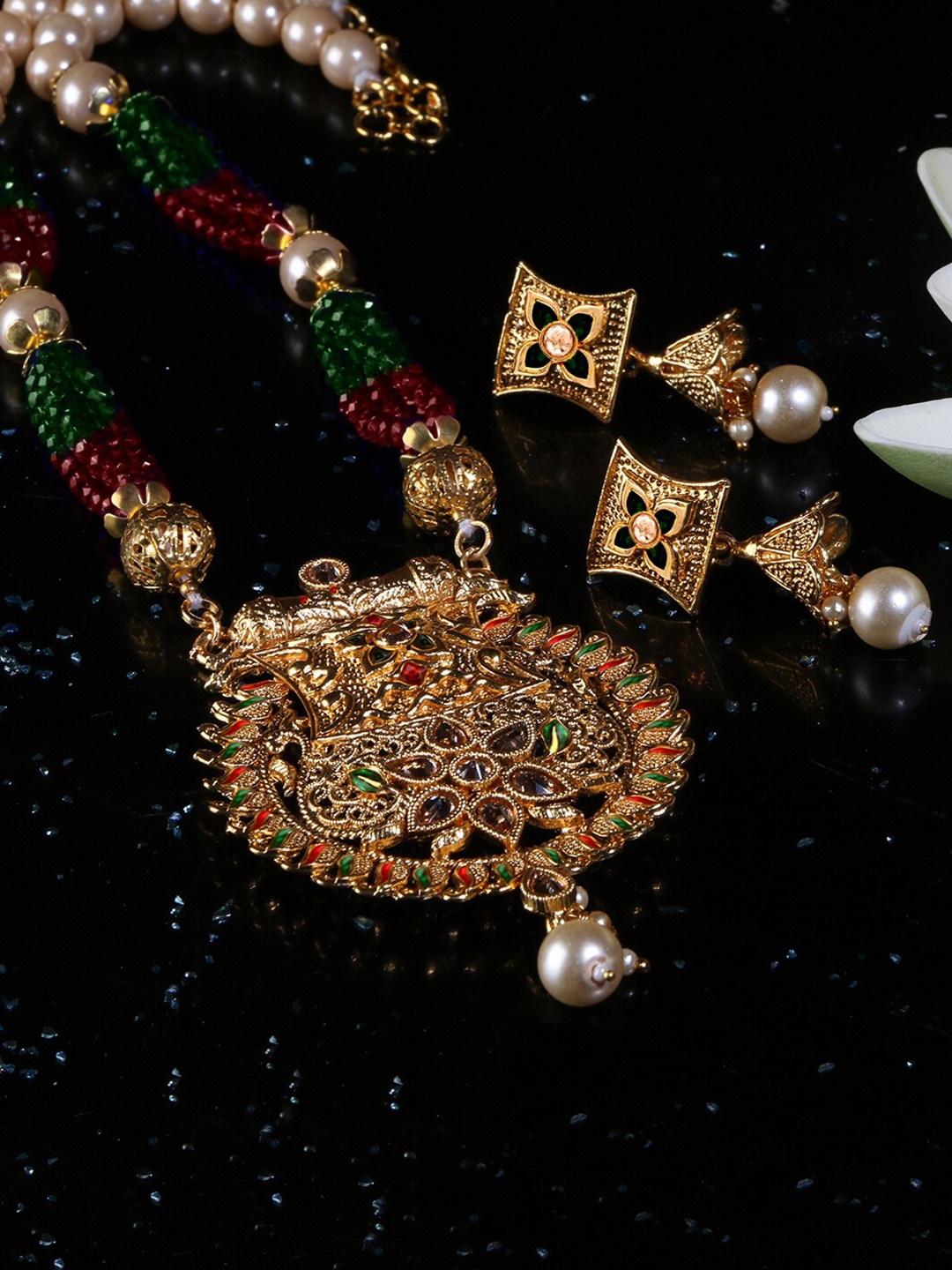 

LIVE EVIL Multicoloured Gold-Plated Jewellery Set, Multi
