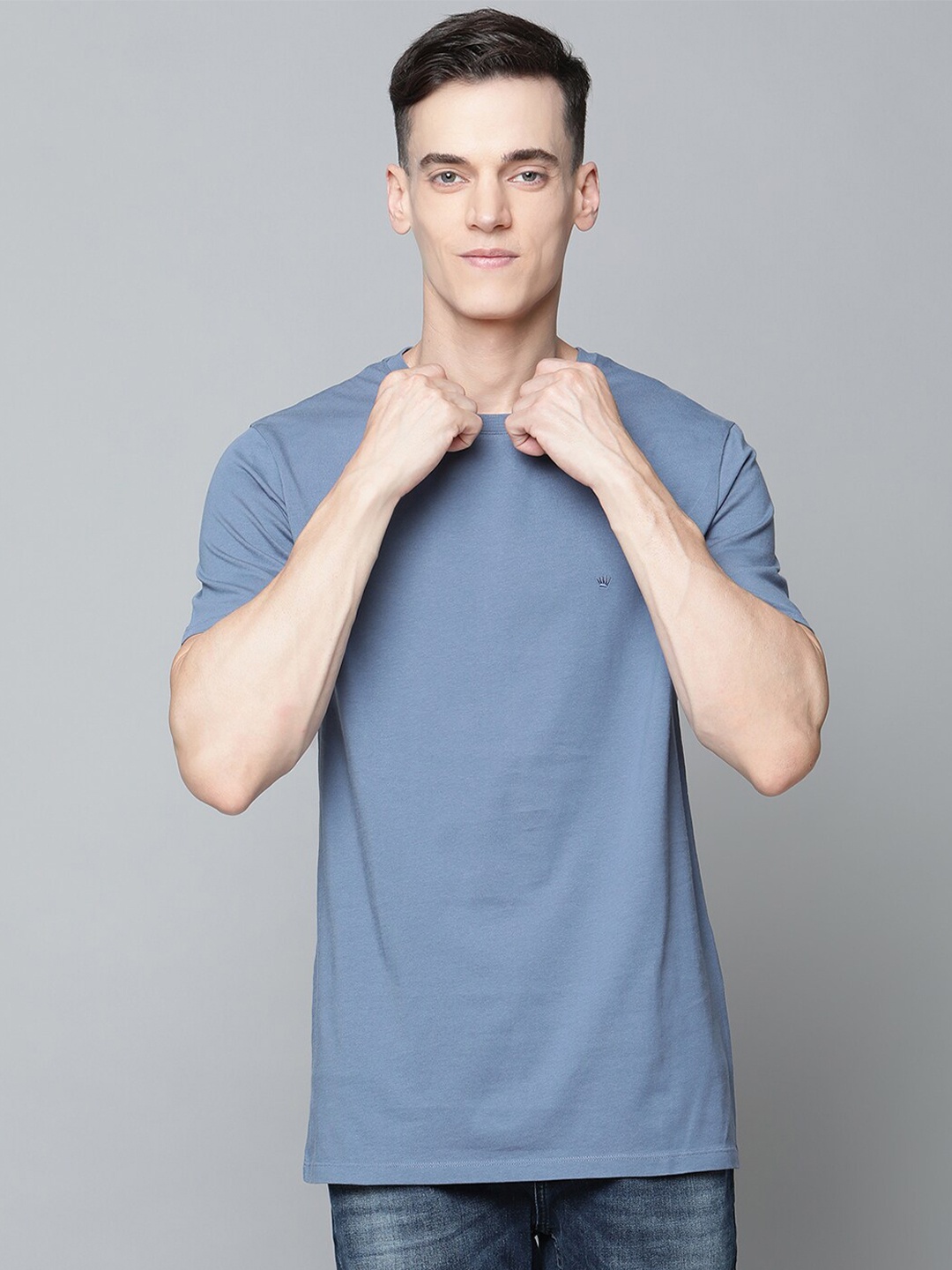 

JUNK de LUXE Men Blue Organic Cotton T-shirt