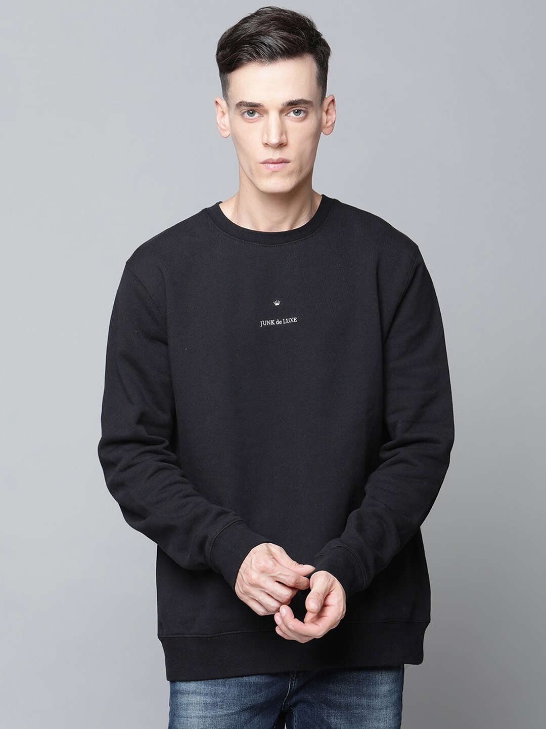 

JUNK de LUXE Men Black Sweatshirt