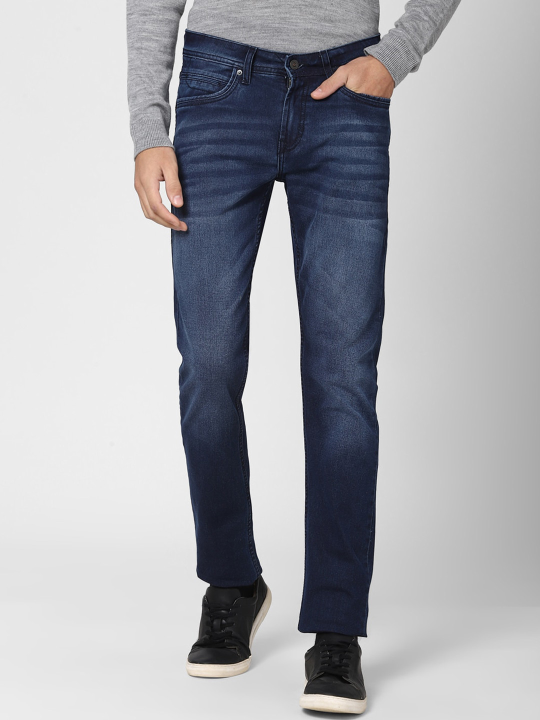 

Peter England Casuals Men Navy Blue Slim Fit Heavy Fade Jeans