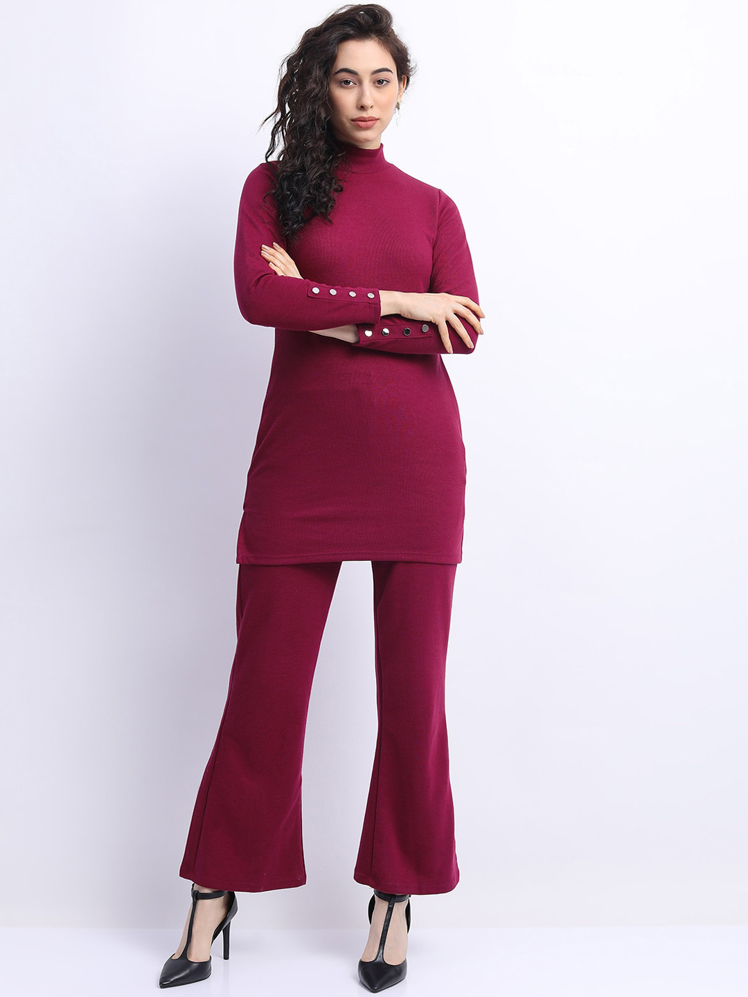 

Vishudh Women Magenta Kurta with Trousers