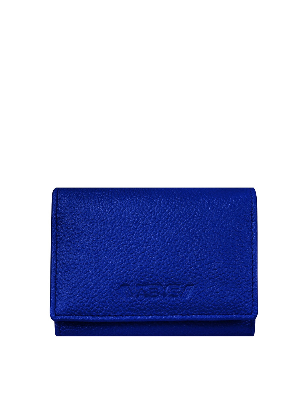 

ABYS Unisex Blue Textured Leather Card Holder Wallet