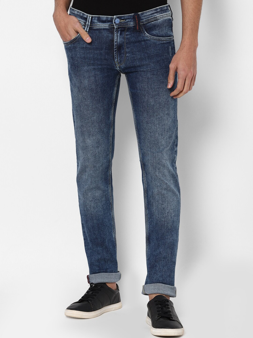 

Allen Solly Men Navy Blue Skinny Fit Heavy Fade Jeans