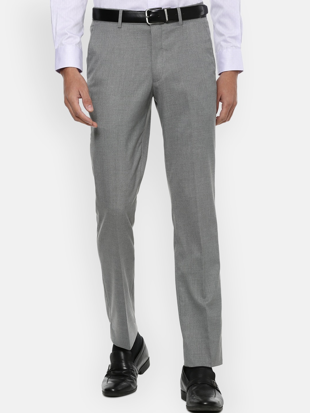 

Louis Philippe Men Grey Slim Fit Trousers