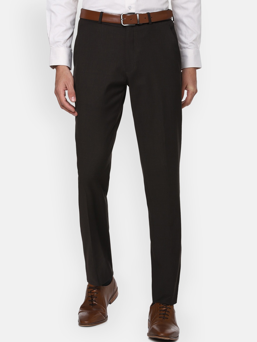 

Louis Philippe Permapress Men Black Trousers