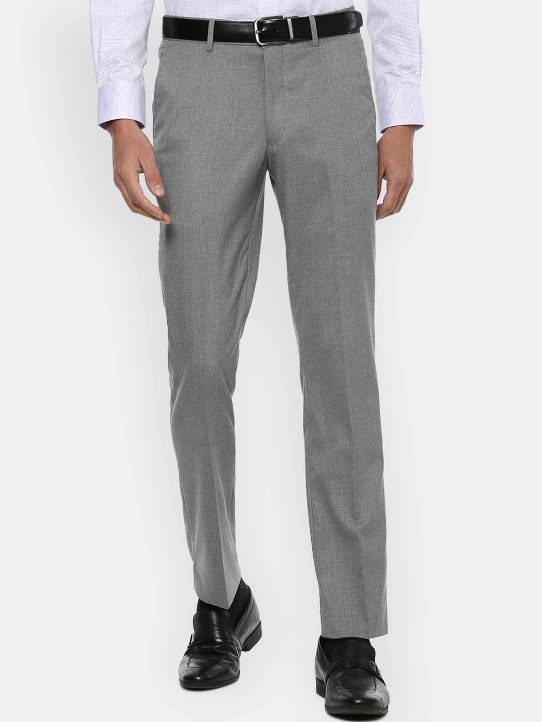 

Louis Philippe Men Grey Slim Fit Trousers