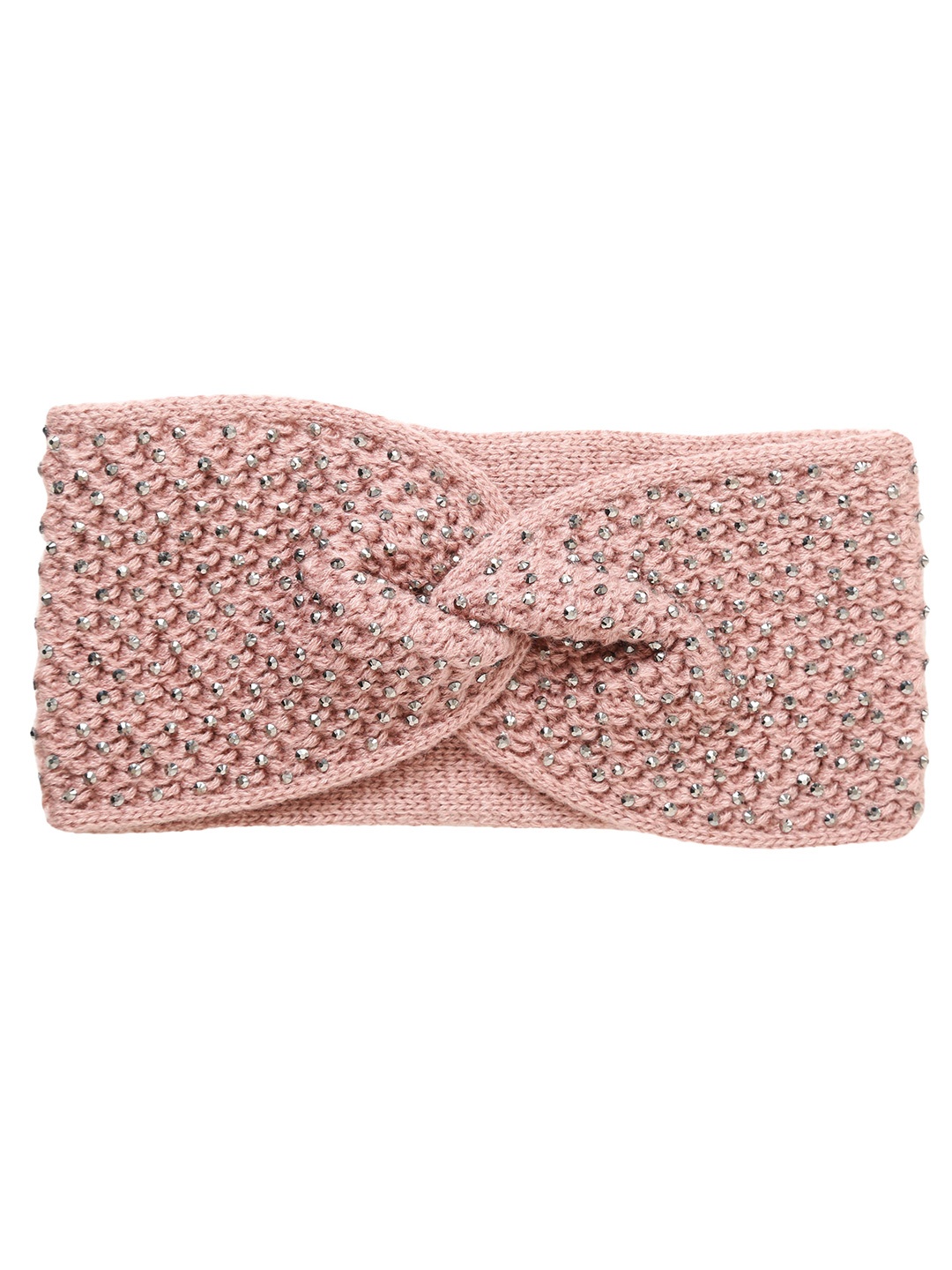 

FabSeasons Women Peach-Coloured & Silver-Toned Beanie