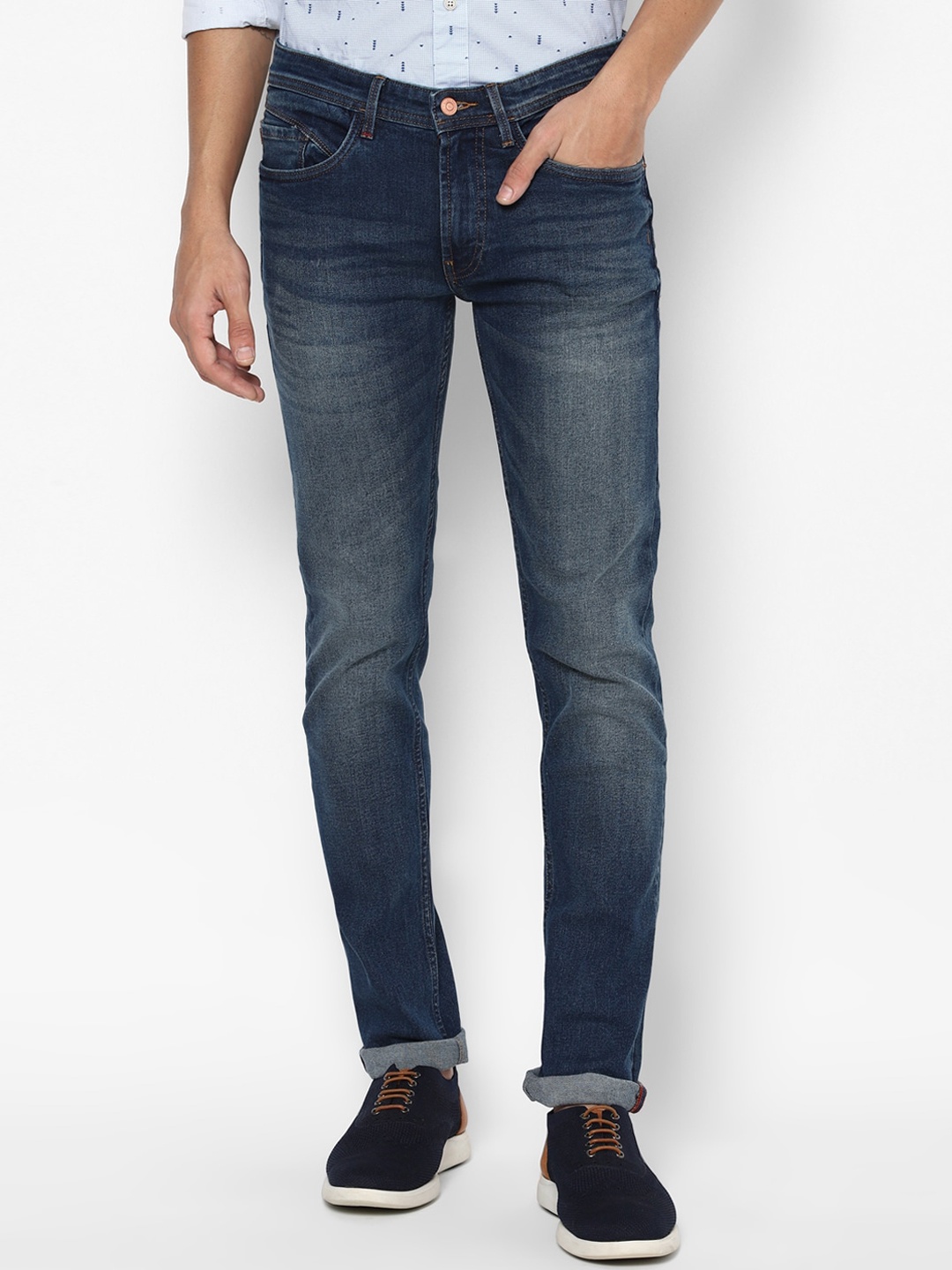 

Allen Solly Men Navy Blue Skinny Fit Heavy Fade Stretchable Jeans