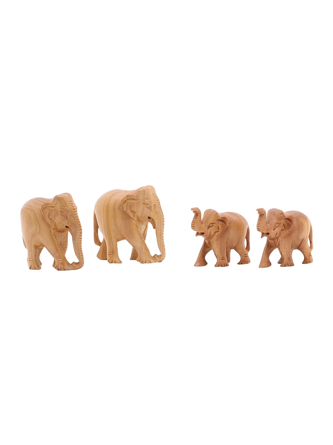 

RDK Set Of 2 Beige Natural Handmade Sandalwood Elephant Showpieces