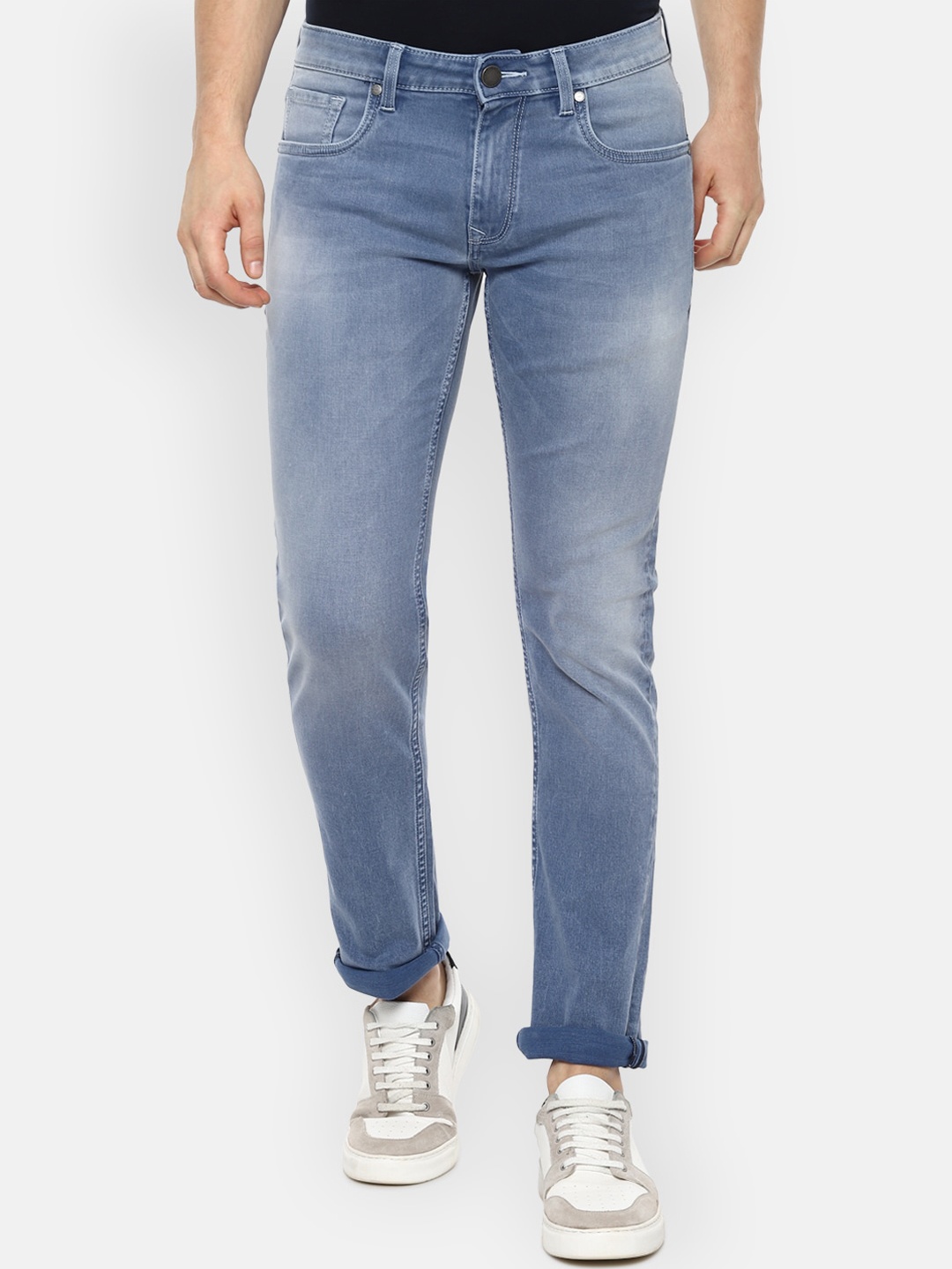 

Louis Philippe Jeans Men Blue Slim Fit Heavy Fade Stretchable Jeans
